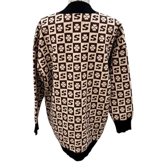 Sandro Glorius Monogram Check Cardigan - Picture 10 of 11